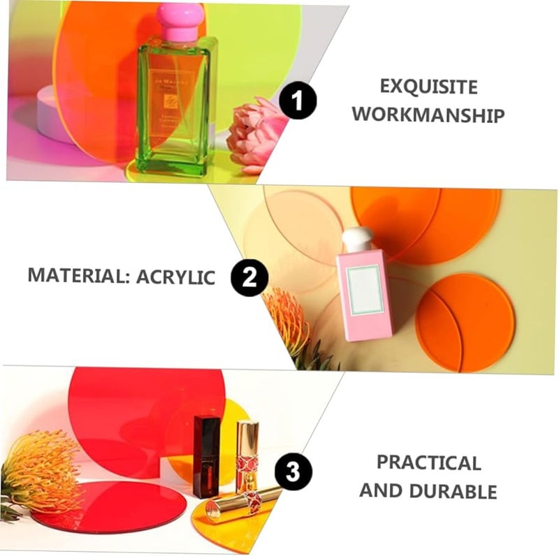 Orange Acrylic Photo Prop Display Boards For Makeup Jewelry Photography Cosmetic Backdrop - Image 3